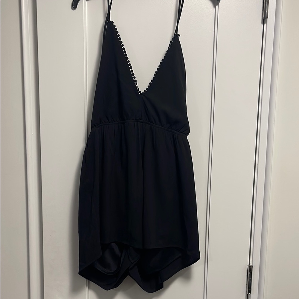 Black Sleeveless Romper